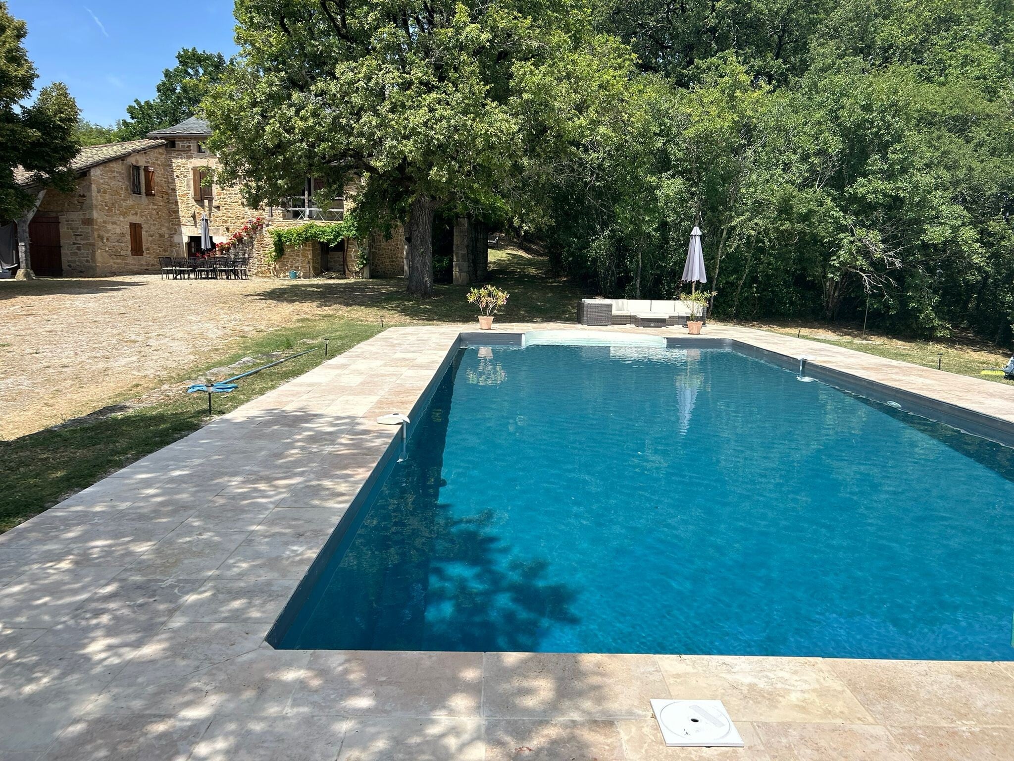 Private pool beside the farmhouse