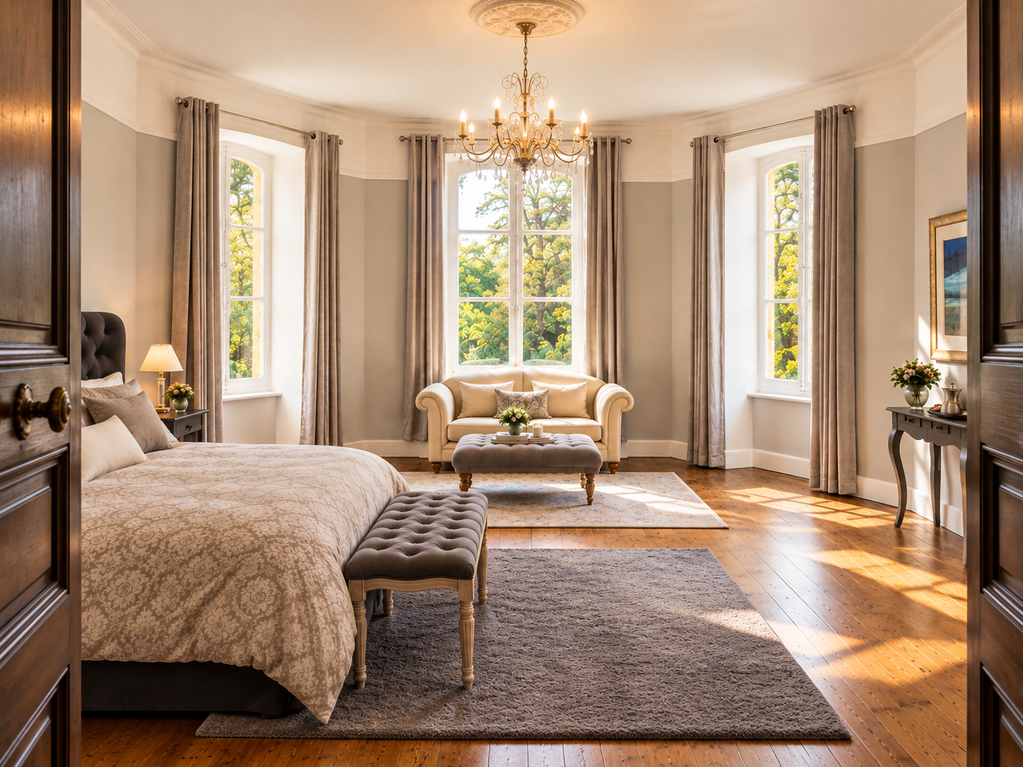 Oak Bedroom door view