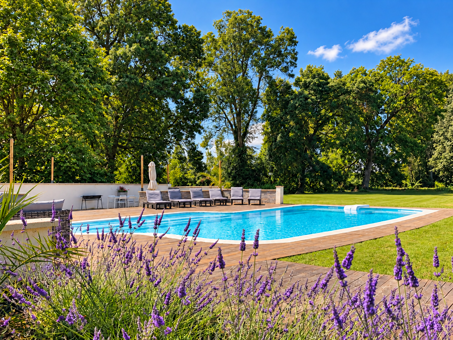 Lavendar pool shot